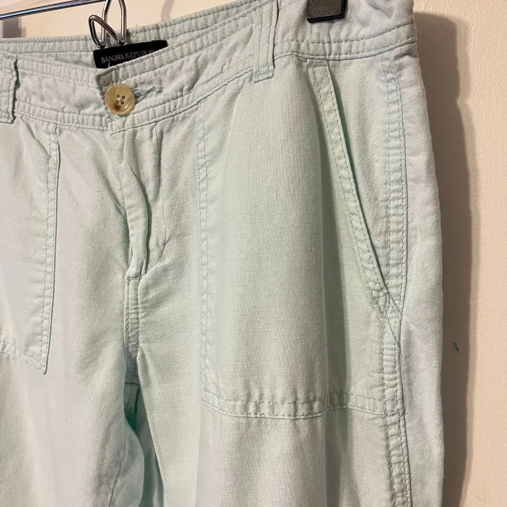 Banana Republic Martin Fit aqua pant size 4